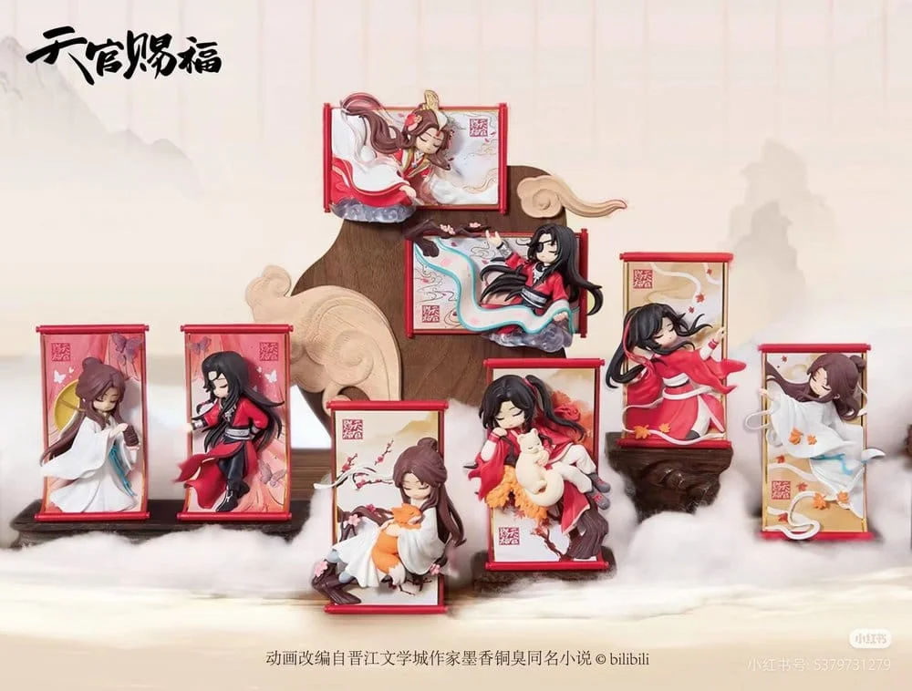Heaven Official's Blessing Mini Figures Gong Fu Jing Juan Series 13 cm Blind Box - Caixa Inteira (8 Unidades)